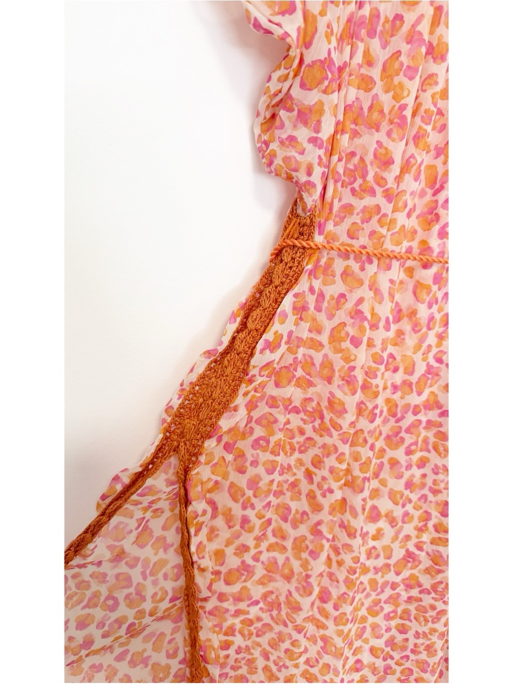 Ramy Brook Women's Zuri Printed Dress Swim Cover-Up Electric Orange - Picture 6 of 8